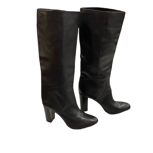 Gorgeous Vince Camuto Signature Tiona Tall Black Luxe Leather Boots - Picture 4 of 7